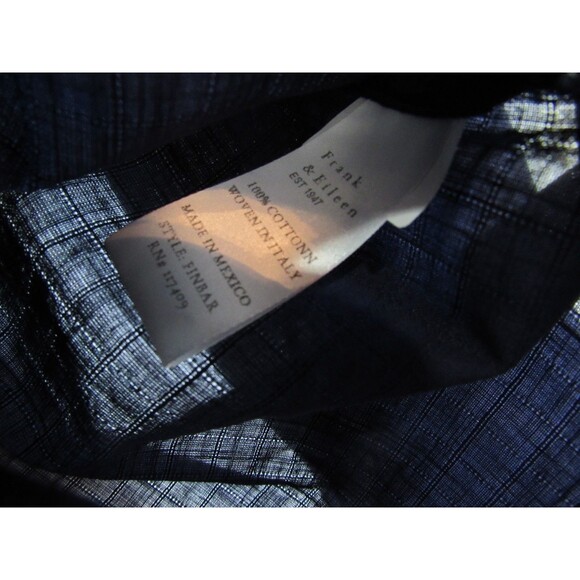Frank & Eileen Finbar Blue Checkered Button Down Long Sleeve Shirt Size S NWOT - Picture 7 of 7